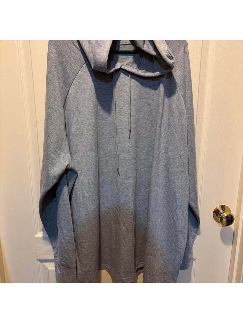 Gray polyester & spandex hoodie in 4XL #oversized #athleisure